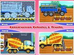 Xe xây dựng & xe tải - Trò chơi cho trẻ em screenshot 0