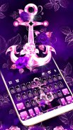 Purple Anchor Keyboard Theme screenshot 0