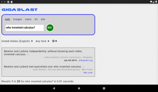 Gigablast screenshot 3