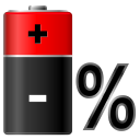 Schwebende Batterieprozentsatz% Icon