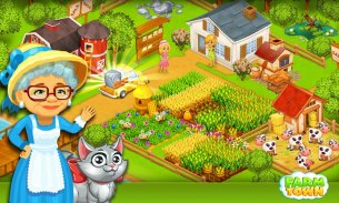 农场镇：农村之快乐故事. 农场镇：快乐农业日和食品农场游戏城市 screenshot 0
