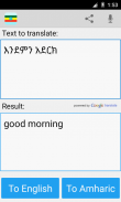 Amharic english translator screenshot 1