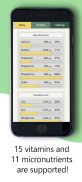 ViCa Vitamin Tracker in Food screenshot 1