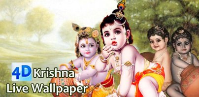 4D Little Krishna Wallpaper