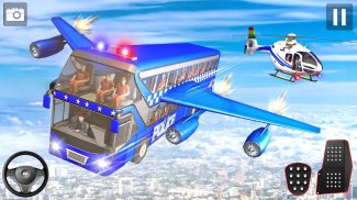 US Police Flying Prison Bus Criminal Transport 3D screenshot 4