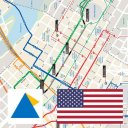 MINNEAPOLIS METRO LIGHT RAIL BUS MAP ミネアポリス 明尼阿波利斯 Icon