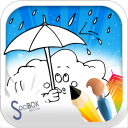 rain coloring book Icon