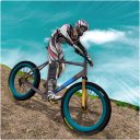 Ciclista cuesta arriba BMX rid