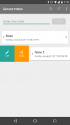 Secure notes screenshot 1