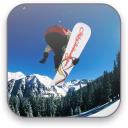 Snowboarden Hintergrundbild Icon