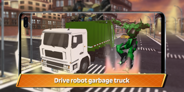 Garbage Truck Driving: Transformer Robot Cleaner screenshot 3