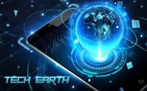 3D Tech Trái đất Trình khởi chạy chủ đề screenshot 2