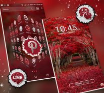 Red Leaves Launcher Theme screenshot 2
