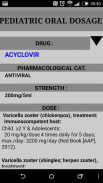 PEDIATRIC ORAL DOSAGE screenshot 1