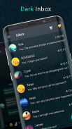 Dark SMS Messenger Theme screenshot 1