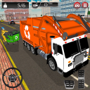 Garbage Trash Dump Truck Driving