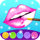 Glitter lips coloring game Icon