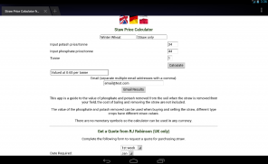 Straw Valuation calculator screenshot 2