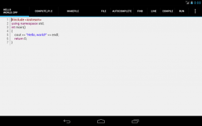 C4droid (C/C++ compiler & IDE) screenshot 0