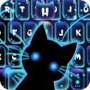 Tema Neon Stalker Cat per Tastiera Icon