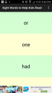 Sight Words to Help Kids Read screenshot 1