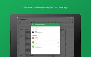 تطبيق جداول البيانت-Zoho Sheet screenshot 10