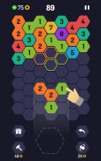UP 9 Puzzle hexa ! Faites 9 en mixant les nombres screenshot 1