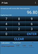 Calculator for PayPal fee screenshot 1