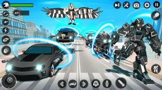 Flying hawk Robot car Game screenshot 2
