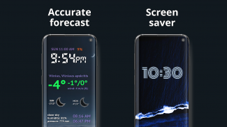 Weather Night Dock with clock screenshot 4