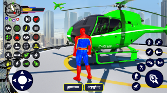 Flying Police Robot Rope Hero: Gangster Crime City screenshot 0