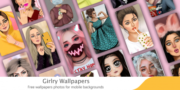 💃Girly Wallpaper-Cute Backgrounds👸Fake girl Dp screenshot 0