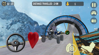 Impossible Snow ATV Bike Stunt screenshot 1