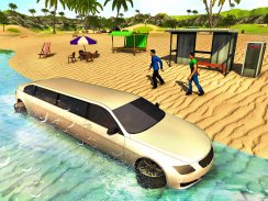 Beach Water Surfer Limousine Car Driving Simulator screenshot 9