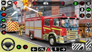 Thành phố lính cứu hỏa xe tải lái xe cứu hộ mô screenshot 3