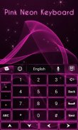 GO Keyboard Pink Neon Theme screenshot 3