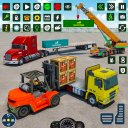 Cargo Truck Forklift Driving Icon