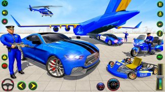 Police Plane Transporter Jogo screenshot 6