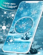 Winter Snow Clock Wallpaper screenshot 7
