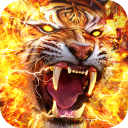 Feuer Tiger Live Hintergrund Icon