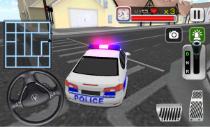 3D ขับรถตำรวจบ้า screenshot 6