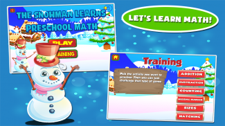 Snowman préscolaire Math Games screenshot 0
