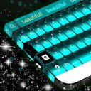 Neon Blue Keyboard