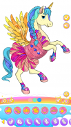 Unicorn Dress Up Coloring Book screenshot 3