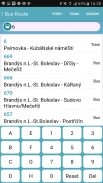 Praha bus timetable screenshot 2