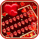 Red Love Heart Keyboard Theme