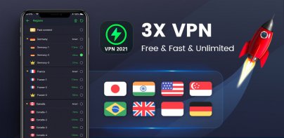3X VPN - Unlimited & Safe
