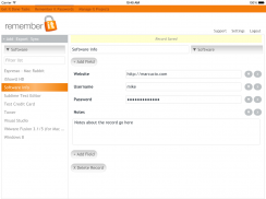 Remember It Passwords App screenshot 2