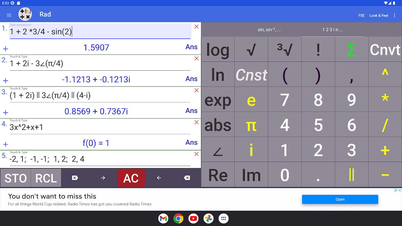 Complex Number Calculator | Scientific Calculator - Загрузить APK для  Android | Aptoide