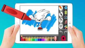 Soni Coloring The Blue Hedgehogs screenshot 0